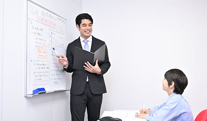 完全1対1個別指導の授業風景