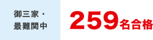 御三家・最難関中　259名合格