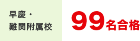 早慶・難関附属高校　99名合格