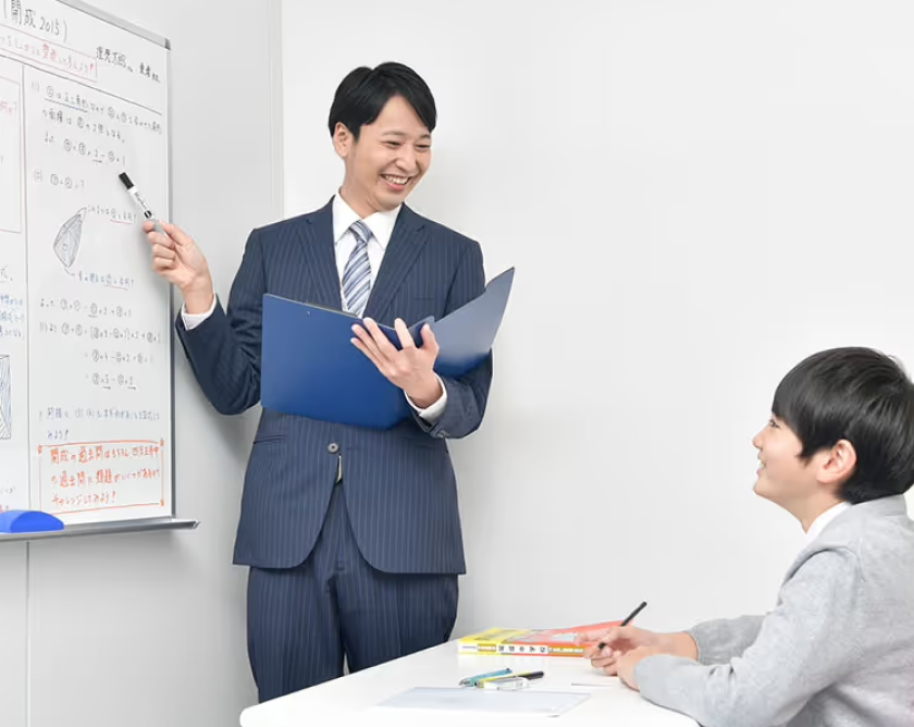 校舎見学のようす