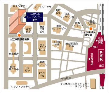 ハイアットリージェンシー東京 地図