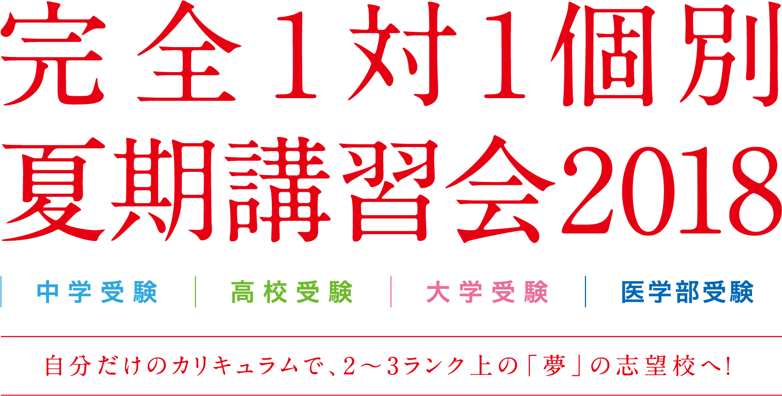 完全1対1個別夏期講習会2018